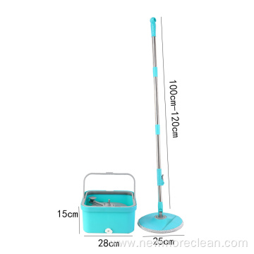 Square Spin Mop Bucket Set with Wringer(2 refills)